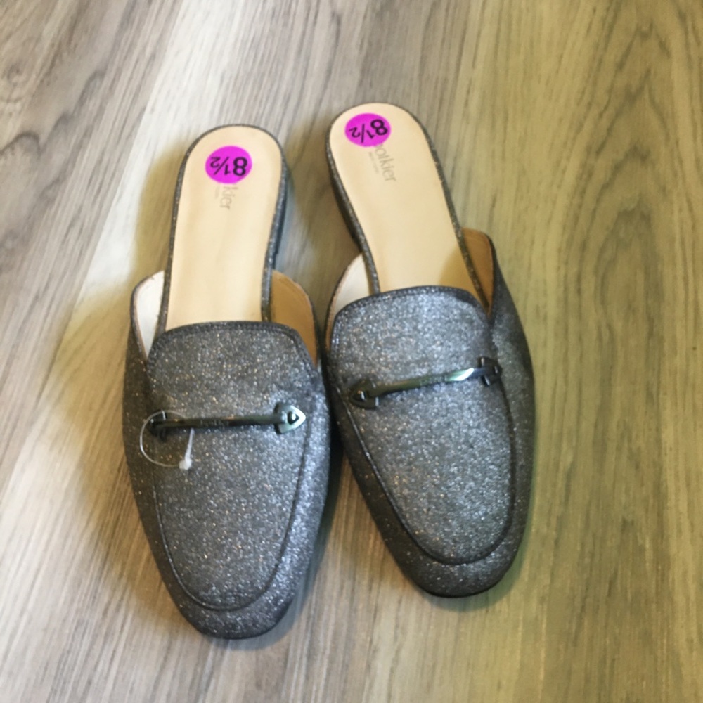Botkier Silver Mules Size 8.5 NWOB